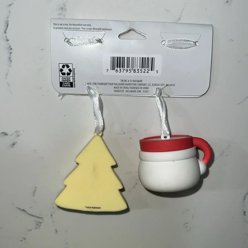 Hallmark Better Together Milk & Cookie, Santa & Tree Christmas Ornaments